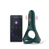 Изумрудное виброкольцо Magic Motion Rise с подхватом мошонки - Magic Motion - в Норильске купить с доставкой