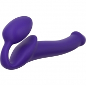 Фиолетовый безремневой страпон Silicone Bendable Strap-On - size M - Strap-on-me - купить с доставкой в Норильске