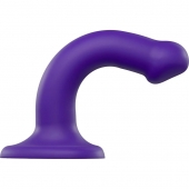 Фиолетовый фаллоимитатор-насадка Strap-On-Me Dildo Dual Density size S - 17 см. - Strap-on-me - купить с доставкой в Норильске