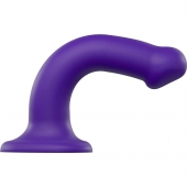 Фиолетовый фаллоимитатор-насадка Strap-On-Me Dildo Dual Density size M - 18 см. - Strap-on-me - купить с доставкой в Норильске