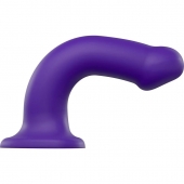 Фиолетовый фаллоимитатор-насадка Strap-On-Me Dildo Dual Density size L - 19 см. - Strap-on-me - купить с доставкой в Норильске