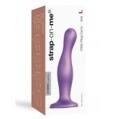 Фиолетовая насадка Strap-On-Me Dildo Plug Curvy size L - Strap-on-me - купить с доставкой в Норильске