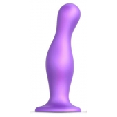 Фиолетовая насадка Strap-On-Me Dildo Plug Curvy size L - Strap-on-me - купить с доставкой в Норильске