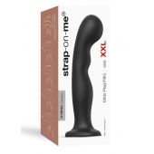 Черная насадка Strap-On-Me Dildo Plug P G size XXL - Strap-on-me - купить с доставкой в Норильске