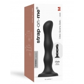 Черная насадка Strap-On-Me Dildo Geisha Balls size M - Strap-on-me - купить с доставкой в Норильске
