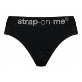 Черные трусики для насадок Heroine Lingerie Harness - size M - Strap-on-me - купить с доставкой в Норильске