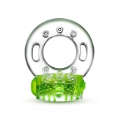 Зеленое эрекционное виброкольцо Arouser Vibrating C-Ring - Blush Novelties - в Норильске купить с доставкой