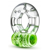 Зеленое эрекционное виброкольцо Arouser Vibrating C-Ring - Blush Novelties - в Норильске купить с доставкой