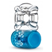 Синее эрекционное виброкольцо Pleaser Rechargeable C-Ring - Blush Novelties - в Норильске купить с доставкой