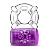 Фиолетовое эрекционное виброкольцо One Night Stand Vibrating C-Ring - Blush Novelties - в Норильске купить с доставкой