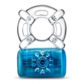 Синее эрекционное виброкольцо One Night Stand Vibrating C-Ring - Blush Novelties - в Норильске купить с доставкой