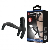 Черная вибронасадка на пенис Vibrating Penis Sling - Baile - в Норильске купить с доставкой