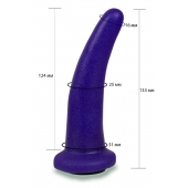 Фиолетовая гладкая изогнутая насадка-плаг - 13,3 см. - LOVETOY (А-Полимер) - купить с доставкой в Норильске