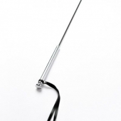 Черный кожаный стек с гладкой ручкой - 55 см. - Crazy Handmade - купить с доставкой в Норильске