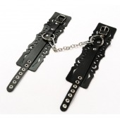 Узорчатые кожаные оковы с регулируемыми ремешками - Crazy Handmade - купить с доставкой в Норильске