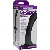 Черная изогнутая насадка Vac-U-Lock G-Spot - 16,5 см. - Doc Johnson - купить с доставкой в Норильске