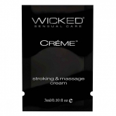 Крем для массажа и мастурбации Wicked Stroking and Massage Creme - 3 мл. - Wicked - купить с доставкой в Норильске
