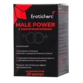 Капсулы для мужчин Erotichard male power с пантогематогеном - 20 капсул (0,370 гр.) - Erotic Hard - купить с доставкой в Норильске