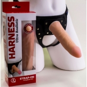 Страпон Харнесс из трусиков и насадки-фаллоса - 17,5 см. - LOVETOY (А-Полимер) - купить с доставкой в Норильске