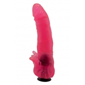Розовая насадка для страпона с клиторальными лепестками - 18,5 см. - LOVETOY (А-Полимер) - купить с доставкой в Норильске