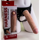 Насадка-фаллос в комплекте с трусиками Harness - 21,6 см. - LOVETOY (А-Полимер) - купить с доставкой в Норильске