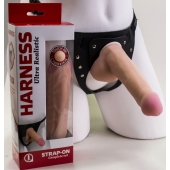 Страпон Harness из двух предметов: трусики с плугом и насадка-фаллос - 17 см. - LOVETOY (А-Полимер) - купить с доставкой в Норильске