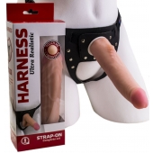 Реалистичный страпон Harness из трусиков и насадки-фаллоса - 18,5 см. - LOVETOY (А-Полимер) - купить с доставкой в Норильске