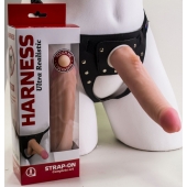 Реалистичный страпон Harness из трусиков и насадки-фаллоса - 18,5 см. - LOVETOY (А-Полимер) - купить с доставкой в Норильске
