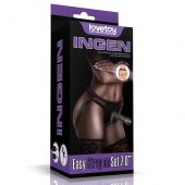 Женский темнокожий страпон Easy Strapon Set 7 Inch - 18 см. - Lovetoy - купить с доставкой в Норильске