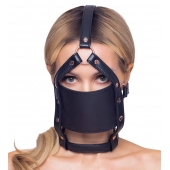 Черный намордник с кляпом-шаром Head Harness With A Gag - Orion - купить с доставкой в Норильске