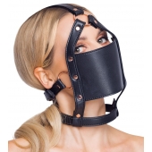 Черный намордник с кляпом-шаром Head Harness With A Gag - Orion - купить с доставкой в Норильске