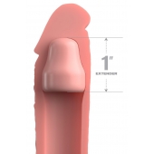 Телесная насадка-удлинитель 1 Inch Silicone X-tension - 17,8 см. - Pipedream - в Норильске купить с доставкой