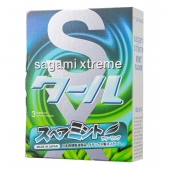 Презервативы Sagami Xtreme Mint с ароматом мяты - 3 шт. - Sagami - купить с доставкой в Норильске