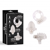 Набор из 3 прозрачных эрекционных колец с вибрацией Teasers Ring Kit - Chisa - в Норильске купить с доставкой