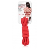 Красная хлопковая веревка для связывания - 3 м. - Lux Fetish - купить с доставкой в Норильске