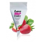 Съедобное согревающее массажное масло Love Me Tender Strawberry с ароматом клубники - 10 мл. - Love to Love - купить с доставкой в Норильске