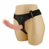 Гладкий фаллоимитатор с крупной головкой на ремешках - 19,7 см. - Baile - купить с доставкой в Норильске