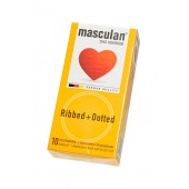 Презервативы с колечками и пупырышками Masculan Ribbed+Dotted - 10 шт. - Masculan - купить с доставкой в Норильске