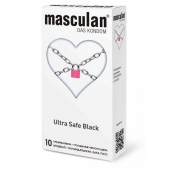 Ультрапрочные презервативы Masculan Ultra Safe Black - 10 шт. - Masculan - купить с доставкой в Норильске