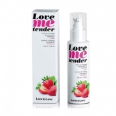 Съедобное согревающее массажное масло Love Me Tender Strawberry с ароматом клубники - 100 мл. - Love to Love - купить с доставкой в Норильске