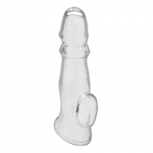 Прозрачная насадка для пениса Girthy Penis Enhancing Sleeve Extension - 17,1 см. - BlueLine - в Норильске купить с доставкой