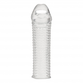 Текстурированная насадка на пенис Clear Textured Penis Enhancing Sleeve Extension - 16,5 см. - BlueLine - в Норильске купить с доставкой