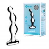 Стальной анальный фаллоимитатор для простаты Stainless Steel Anal Beads - 13 см. - b-Vibe - в Норильске купить с доставкой