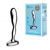 Стальной стимулятор простаты Stainless Steel Prostate Plug - 11,5 см. - b-Vibe - в Норильске купить с доставкой