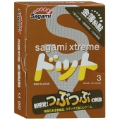 Презервативы Sagami Xtreme FEEL UP с точечной текстурой и линиями прилегания - 3 шт. - Sagami - купить с доставкой в Норильске