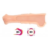 Телесная фантазийная насадка на член Cock Sleeve Size L - KOKOS - в Норильске купить с доставкой