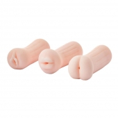 Набор из 3 мастурбаторов The Girl Next Door Tina - Dream Toys - в Норильске купить с доставкой