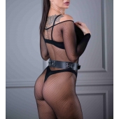Черный кожаный пояс Sex Game - БДСМ Арсенал - купить с доставкой в Норильске