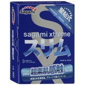 Розовые презервативы Sagami Xtreme FEEL FIT 3D - 3 шт. - Sagami - купить с доставкой в Норильске