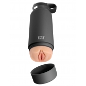 Серый мастурбатор в виде бутылки F*ck Flask - Pipedream - в Норильске купить с доставкой
